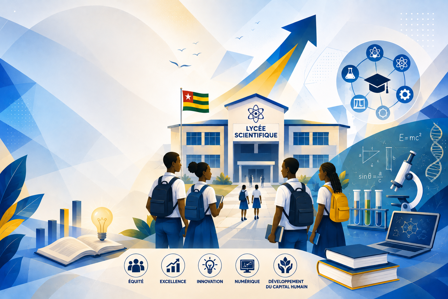 Le système éducatif togolais vient de franchir une étape majeure de son développement, en rapprochant encore plus les opportunités des apprenants. Par un arrêté signé le 27 juillet 2026, le ministre de l'Éducation nationale, Mama Omorou, a créé cinq nouveaux lycées scientifiques à cycle complet. Cette décision constitue une avancée majeure dans la stratégie nationale visant à former une jeunesse compétente, innovante et capable d'accompagner les ambitions de développement du Togo.